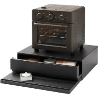 Yamazaki scaffale da cucina 45x13x37cm cassetto con vassoio estraibile metallo nero