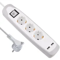 Electraline Gummy 3+2usb Presa multipla trasparente taglia unica / Spina UE 220V trasparente taglia unica