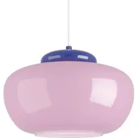 Eglo Lampada a sospensione Berardelli, rosa/blu, Ø 30 cm, vetro, E27
