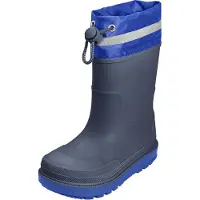 Playshoes Stivale di gomma blu / marino / grigio chiaro