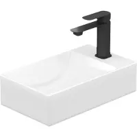 Emke Lavabo Kleins, dimensioni 37,7 x 21,8 x 9,9 cm, colore bianco