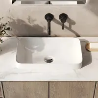 StarTech.com Lavabo - DV-1V0047 - Lavabo da appoggio - Vetroceramica - 49 x 30 cm - Rettangolare - Senza foro per rubinetto - 9 litri