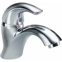 Delta Rubinetto monocomando per lavabo, modello 22C601, marca Faucet, con un solo foro e tecnologia "Less Pop"