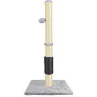 StarTech.com Albero per gatti - Tiragraffi - 80 cm - Legno - Un piano - Corda di sisal - Palla appesa - Giallo