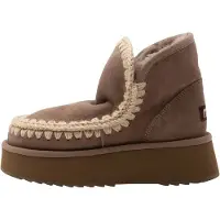 Mou Stivaletto Mini Eskimo Platform in camoscio