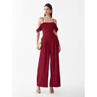 BWLDR Tuta jumpsuit 'Chessie' rosso vino