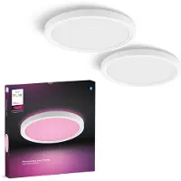 Philips Hue Lampade Da Soffitto Plafoniera Sottile Devote S, Confezione Da 2 Bianco