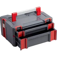 Merkloos Box portaoggetti - Sistema con due cassetti - 13,5 litri - Impilabile - 80 kg