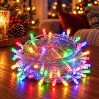 Rosikey 20M 200LEDs 8 modalità di luci fiabesche potenza, timer, funzione di memoria, LED Natale luci fiabesche festa decorazione luce albero di Natale illuminazione giardino, colorato