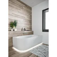 Riho Desire Corner baignoires d'angle, version gauche, 184x84x60cm, 230 Betteres, blanc brillant, B088002005, B088002005