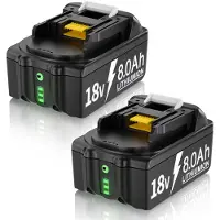 OEM Batteria al litio ricaricabile, capacità 8000mAh, tensione 18V, 2PCS 8.0Ah