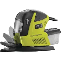 Ryobi - 180W Multifunction Sander - 6000-12000 osc/min + bag & 30 abrasives (10x1/3 sheet. 10 triangles. 10 fingers) - RMS180-SA30