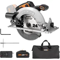 WORX Seghetto circolare a batteria WX520, 20V, motore brushless, sistema PowerShare