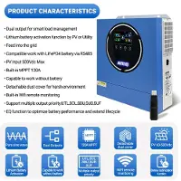 OEM Inverter ibrido solare, doppio uscita, 120A MPPT, modello ANJ-4.2KW-24V-W-Pro, 220-240V
