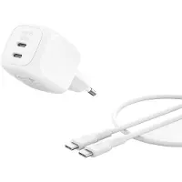 Belkin Caricabatterie Da Parete Usb-c Dual Usb-c 50w Pd Pps + 1m Kabel Wch019kq1mwh-b6