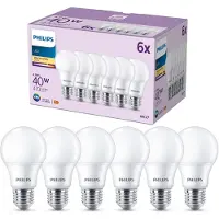 Signify LED E27 4,9W 470lm 2.700K satinato 6x