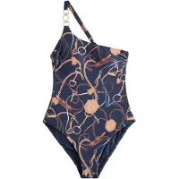 Next Costume intero beige / navy / blu chiaro / marrone