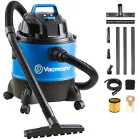 Vacmaster Aspirapolvere per liquidi e solidi, aspirapolvere lavante, aspirapolvere multiuso, aspirapolvere industriale per casa, garage, auto, 1250 W, 20 L, VQ1220PFC
