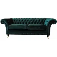 AEA Chesterfield Polster 3 Sitzer Textil Couchen Sofa Dreisitzer Couch Samt