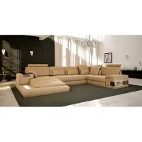 AEA Wohnlandschaft Polster Couch Garnitur XXL Big Sofa Bellini Design Ledersofa