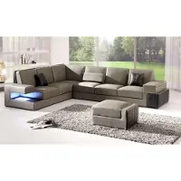 AEA Modern Ecksofa+ USB Polster Sitz Leder Design Sofa Garnitur Wohnlandschaft