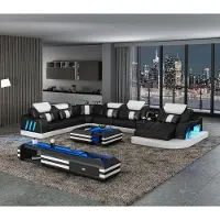 AEA Divano ad angolo Fantasia zona giorno Divano ad angolo imbottito Divani divani usb led