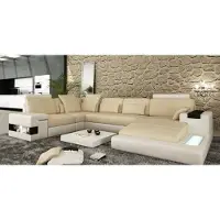 AEA Big Sofa Wohnlandschaft Ledersofa Polster Sitz Ecke Couch Garnitur Sofas Ecksofa
