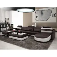 AEA Divano Angolare Ledersofa, Designer Pisa, Completo Di Porta Usb, Divano Modulare A "U", Colore 3