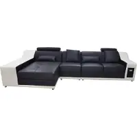 AEA Ecke Leder Modern XXL Couch Wohnlandschaft Ledersofa Sofa mit USB,L-Form B2017B