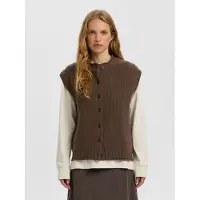 Selected Gilet A Maglia Donne Marrone S