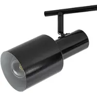 LINDBY Faretto da soffitto Ovelia, nero, 80 cm, a 4 luci, E27