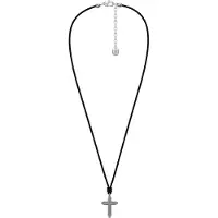 Fossil Collana nero / argento