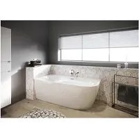 ZEZA Omega Corner Baignoires d'angle, 170x80x59cm, 190 Betteres, blanc brillant, B098001005, B098001005