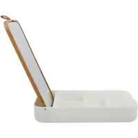 Spirella Specchio cosmetico , specchio da trucco con vano portaoggetti per trucchi, prodotti cosmetici, da tavolo