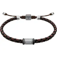 Fossil Braccialetto marrone / argento