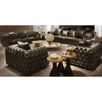 AEA Designer Chesterfield Sofagarnitur Sofa Couch Polser Set Garnitur 3+2+1 Sitzer