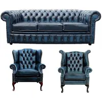 AEA Sofagarnitur Chesterfield Design Set Polster Couch Garnituren Ohrensessel #454