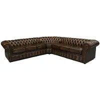 AEA Chesterfield Ledersofa Sofa Polster Eckcouch Sitz Ecke Garnitur Polster Couchen