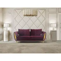 AEA Sofa 3 Sitzer Sofas Couch Polster Garnitur Metall Design Moderne Couchen Samt
