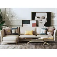 Xl Moebel Gmbh Designer Sofa Couch Ecksofa mit Hocker Polster Garnitur Wohnlandschaft L-Form
