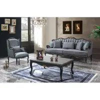 Xl Moebel Gmbh Chesterfield Sofagarnitur Dreisitzer Sessel Stoff Couchtisch Blau