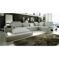 AEA Designer Wohnlandschaft U-Form Couch Ecksofa Polster Textil Ecke Sofas Couchen