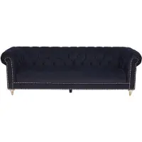 AEA Chesterfield 4 Sitzers Klassische Luxus Barock Rokoko Sofa Leder Couch