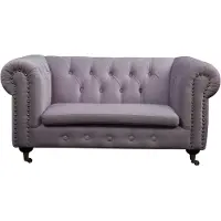 AEA Chesterfield 2 Sitzers Klassische Luxus Barock Rokoko Sofa Leder Couch