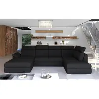 AEA Divano angolare in tessuto set angolare divano a U design divano imbottito tessuto moderno