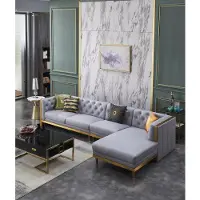 AEA Ecksofa Sofa Couch Ledersofa Wohnlandschaft Luxus Moebel L-Form Couchtisch 2tlg