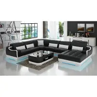 AEA Ledersofa Polster Sitz Eck Sofa Garnitur Wohnlandschaft Wohnzimmer Couch G8025