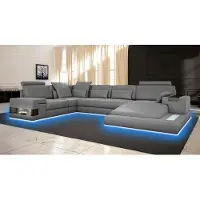 AEA Großes Sofa Wohnlandschaft Ledersofa Design Sofa Couch Polster Ecksofa Garnitur
