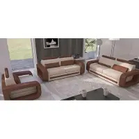 AEA Sofagarnitur Sofa Couch Polster Leder Couchen Sofas 3+2+1 Set Davos Garnitur