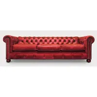 AEA Divano Chesterfield, divani in pelle, configurazioni 3 posti, 2 posti e 1 posto